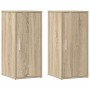 Muebles zapateros 2 uds contrachapado roble Sonoma 32x35x70 cm