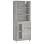Hohes Sideboard Sonoma graues Sperrholz 69,5x34x180 cm von vidaXL, Sideboards - Ref: Foro24-3189491, Preis: 146,71 €, Rabatt: %