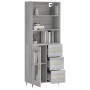 Aparador alto madera contrachapada gris sonoma 69,5x34x180 cm de vidaXL, Aparadores - Ref: Foro24-3189491, Precio: 157,63 €, ...