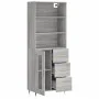 Hohes Sideboard Sonoma graues Sperrholz 69,5x34x180 cm von vidaXL, Sideboards - Ref: Foro24-3189491, Preis: 146,71 €, Rabatt: %