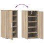Muebles zapateros 2 uds contrachapado roble Sonoma 32x35x70 cm