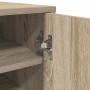 Muebles zapateros 2 uds contrachapado roble Sonoma 32x35x70 cm