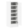 Mueble zapatero de aglomerado blanco 32x35x92 cm