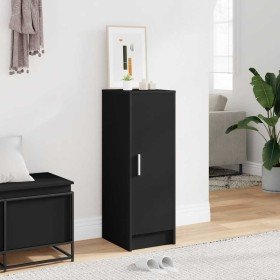 Mueble zapatero de aglomerado negro 32x35x92 cm Mueble zapatero de aglomerado negro 32x35x92 cm
