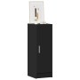 Mueble zapatero de aglomerado negro 32x35x92 cm