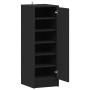 Mueble zapatero de aglomerado negro 32x35x92 cm