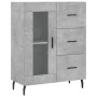 Hohes Sideboard aus betongrauem Sperrholz, 69,5 x 34 x 180 cm von vidaXL, Sideboards - Ref: Foro24-3189529, Preis: 155,84 €, ...