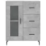 Aparador alto madera contrachapada gris hormigón 69,5x34x180 cm de vidaXL, Aparadores - Ref: Foro24-3189529, Precio: 146,40 €...