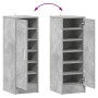 Mueble zapatero de aglomerado gris hormigón 32x35x92 cm