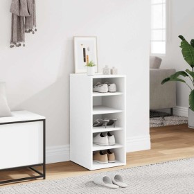 Mueble zapatero de madera contrachapada blanco 31,5x35x70 cm Mueble zapatero de madera contrachapada blanco 31,5x35x70 cm