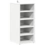 Mueble zapatero de madera contrachapada blanco 31,5x35x70 cm