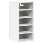 Mueble zapatero de madera contrachapada blanco 31,5x35x70 cm