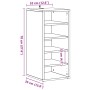 Mueble zapatero de madera contrachapada blanco 31,5x35x70 cm