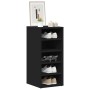 Muebles zapateros 2 uds madera contrachapada negro 31,5x35x70cm