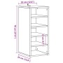Mueble zapatero madera contrachapada roble Sonoma 31,5x35x70 cm
