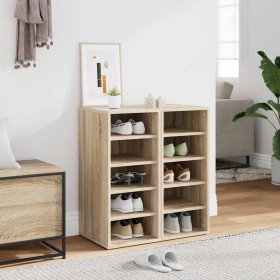 Muebles zapateros 2 uds contrachapado roble Sonoma 31,5x35x70cm Muebles zapateros 2 uds contrachapado roble Sonoma 31,5x35x70cm