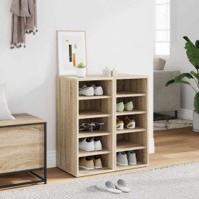 Muebles zapateros 2 uds contrachapado roble Sonoma 31,5x35x70cm Muebles zapateros 2 uds contrachapado roble Sonoma 31,5x35x70cm