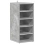 Mueble zapatero madera contrachapada gris hormigón 31,5x35x70cm