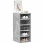 Mueble zapatero madera contrachapada gris hormigón 31,5x35x70cm