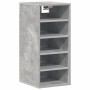 Mueble zapatero madera contrachapada gris hormigón 31,5x35x70cm