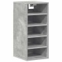 Muebles zapateros 2uds contrachapado gris hormigón 31,5x35x70cm