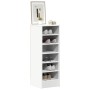 Mueble zapatero de madera contrachapada blanco 31,5x35x90 cm