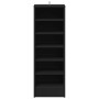 Mueble zapatero madera contrachapada negro 31,5x35x90 cm