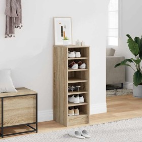 Mueble zapatero madera contrachapada roble Sonoma 31,5x35x90 cm Mueble zapatero madera contrachapada roble Sonoma 31,5x35x90 cm