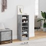 Mueble zapatero madera contrachapada gris hormigón 31,5x35x90cm