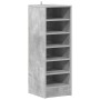 Mueble zapatero madera contrachapada gris hormigón 31,5x35x90cm