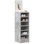 Mueble zapatero madera contrachapada gris hormigón 31,5x35x90cm
