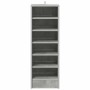 Mueble zapatero madera contrachapada gris hormigón 31,5x35x90cm
