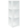 Mueble de esquina madera contrachapada blanco 33x33x100 cm