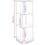Mueble de esquina madera contrachapada blanco 33x33x100 cm