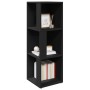 Mueble de esquina madera contrachapada negro 33x33x100 cm