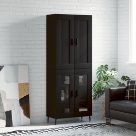 Aparador alto madera contrachapada negro 69,5x34x180 cm by vidaXL, Sideboards - Ref: Foro24-3199634, Price: 161,09 €, Discoun...