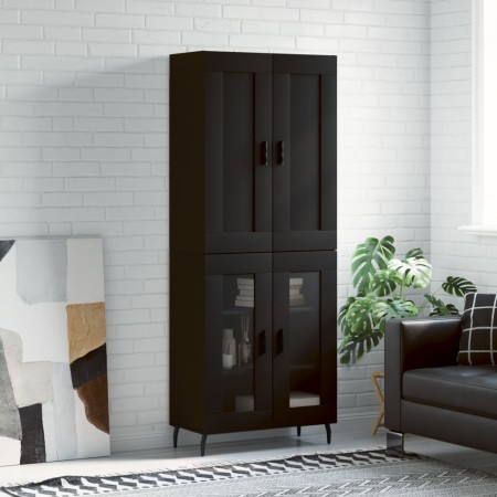Aparador alto madera contrachapada negro 69,5x34x180 cm by vidaXL, Sideboards - Ref: Foro24-3199634, Price: 161,09 €, Discoun...