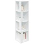 Mueble de esquina madera contrachapada blanco 33x33x132 cm
