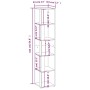 Mueble de esquina madera contrachapada blanco 33x33x164,5 cm