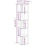 Mueble de esquina madera ingeniería roble Sonoma 33x33x164,5 cm