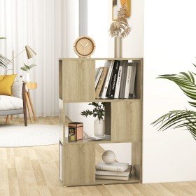 Librería separador madera contrachapada roble Sonoma 60x24x94cm