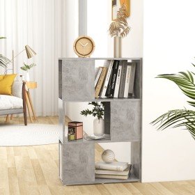 Librería separador contrachapada gris hormigón 60x24x94 cm