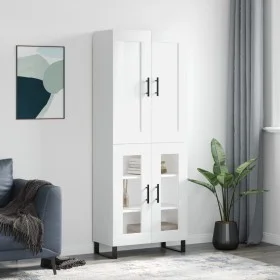 Hohes weißes Sperrholz-Sideboard 69,5 x 34 x 180 cm von vidaXL, Sideboards - Ref: Foro24-3199641, Preis: 159,85 €, Rabatt: %