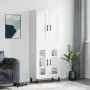 Hohes weißes Sperrholz-Sideboard 69,5 x 34 x 180 cm von vidaXL, Sideboards - Ref: Foro24-3199641, Preis: 159,85 €, Rabatt: %
