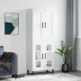 Hohes weißes Sperrholz-Sideboard 69,5 x 34 x 180 cm von vidaXL, Sideboards - Ref: Foro24-3199641, Preis: 161,87 €, Rabatt: %