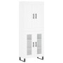 Hohes weißes Sperrholz-Sideboard 69,5 x 34 x 180 cm von vidaXL, Sideboards - Ref: Foro24-3199641, Preis: 161,87 €, Rabatt: %