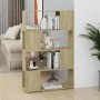Librería separador contrachapada roble Sonoma 80x24x124,5 cm