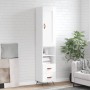 Aparador alto madera contrachapada blanco brillo 34,5x34x180 cm de vidaXL, Aparadores - Ref: Foro24-3200235, Precio: 114,22 €...