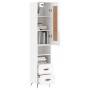 Aparador alto madera contrachapada blanco brillo 34,5x34x180 cm de vidaXL, Aparadores - Ref: Foro24-3200235, Precio: 114,22 €...