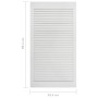 Puerta de armario de lamas madera pino blanco 99,3x39,4 cm de vidaXL, Puertas de armarios - Ref: Foro24-151169, Precio: 43,66...